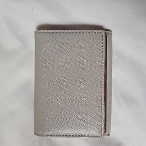 HALOGEN GREY TRI-FOLD CARD WALLET